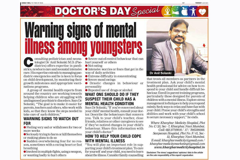 dr anil solanki view on early H1N1 symptoms featured in bombay times newspaper